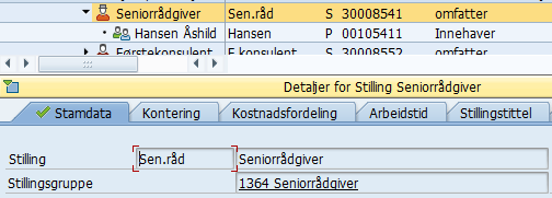 Bildet viser utklipp fra PPOSE i SAP