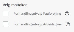 Bildet viser valg av mottaker