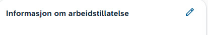 informasjon om arbeidstillatelse