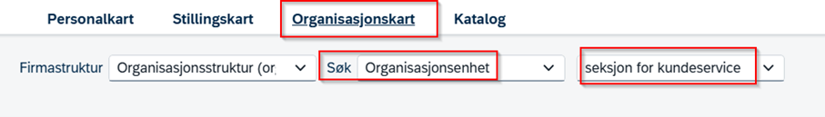 organisasjonskart