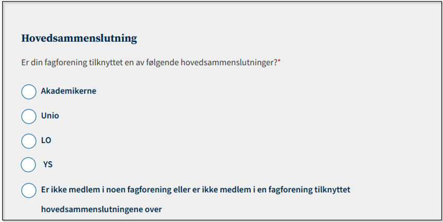 Bildet viser et skjermbilde fra systemløsningen TOA.