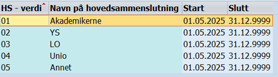 Bildet viser et skjermbilde fra lønnssystemet SAP.