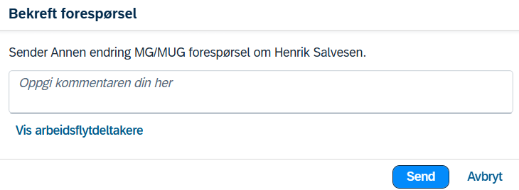 Bekreft forespørsel