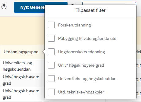 Bildet viser et skjermbilde fra systemløsningen DFØ lønnsforhandlinger