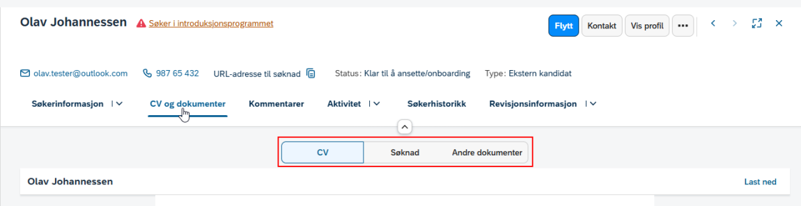 En annen oversikt over hvor dokumentene ligger 