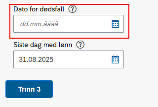Bildet viser dato for dødsfall