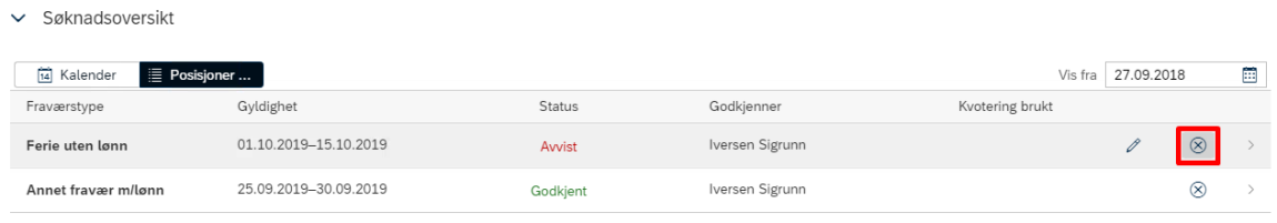 Søknadsoversikt