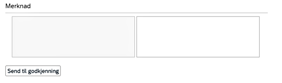 knappen "send til godkjenning" ligger nede til venstre